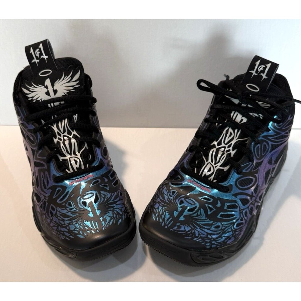 Puma LaMelo Ball MB.04 Reflections 311869-01 Sneakers Black Youth Boys Sz 5.5